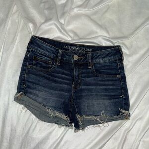 American Eagle Outfitters Dark Blue Denim Shorts